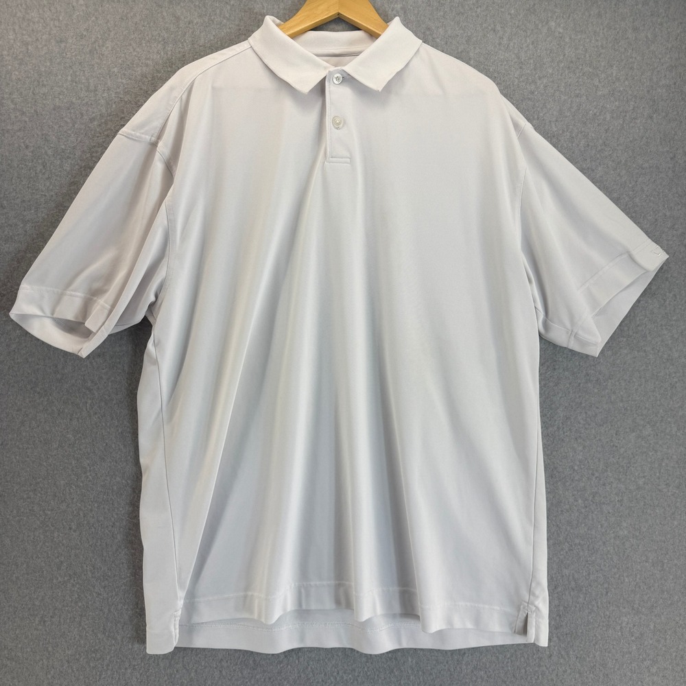 Cutter & Buck DryTec Polo Shirt Short Sleeve White Wicking‎ Breathable Size XXL